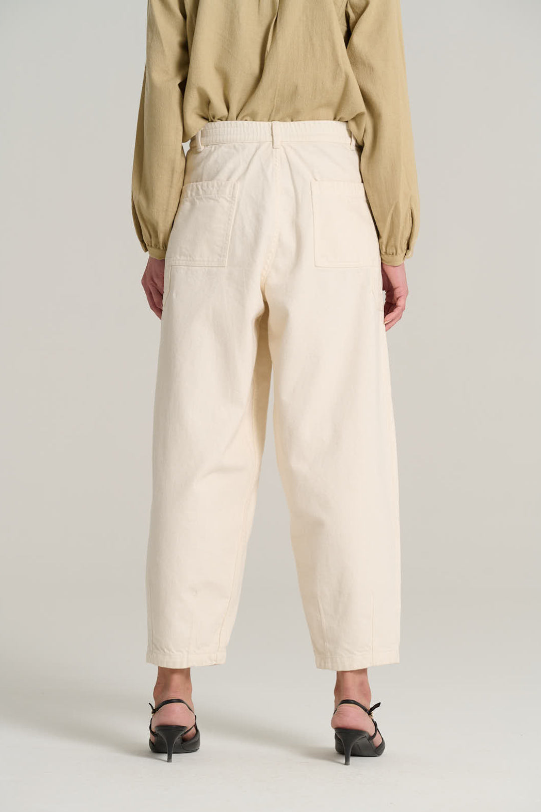 EMILE cream denim trousers