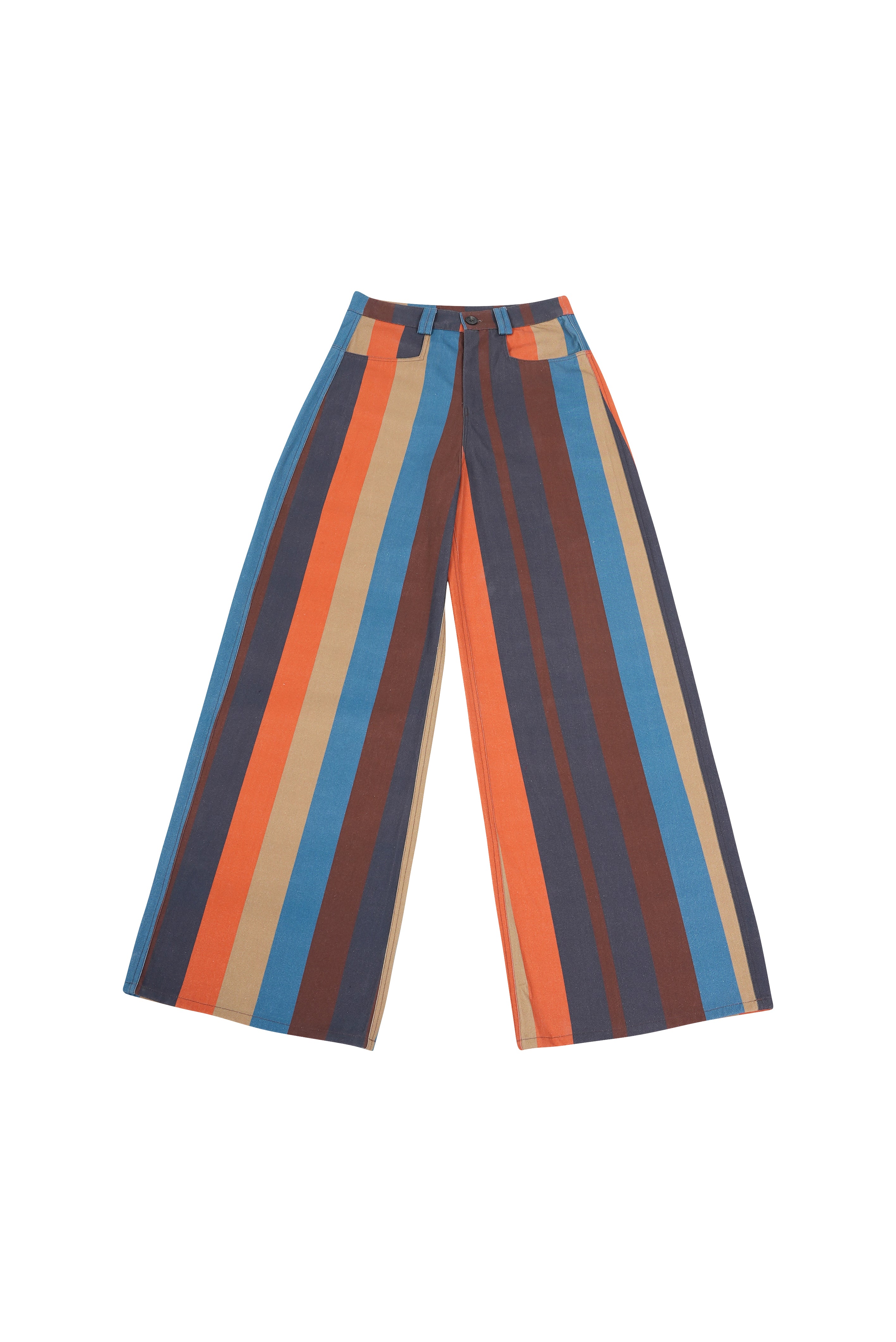 Pantalon à rayures oranges HAPPY