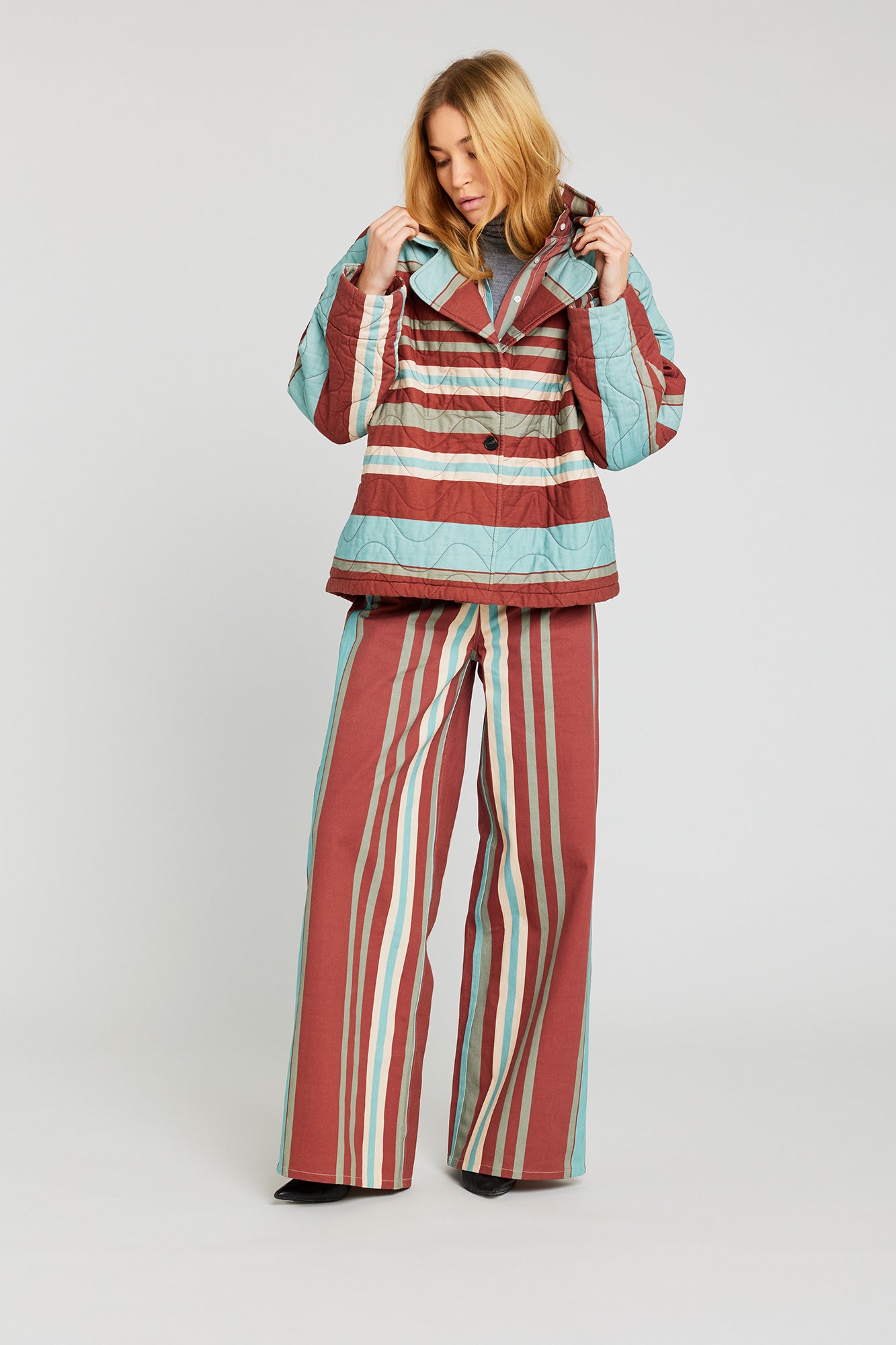 Pantalon à rayures bleues HAPPY