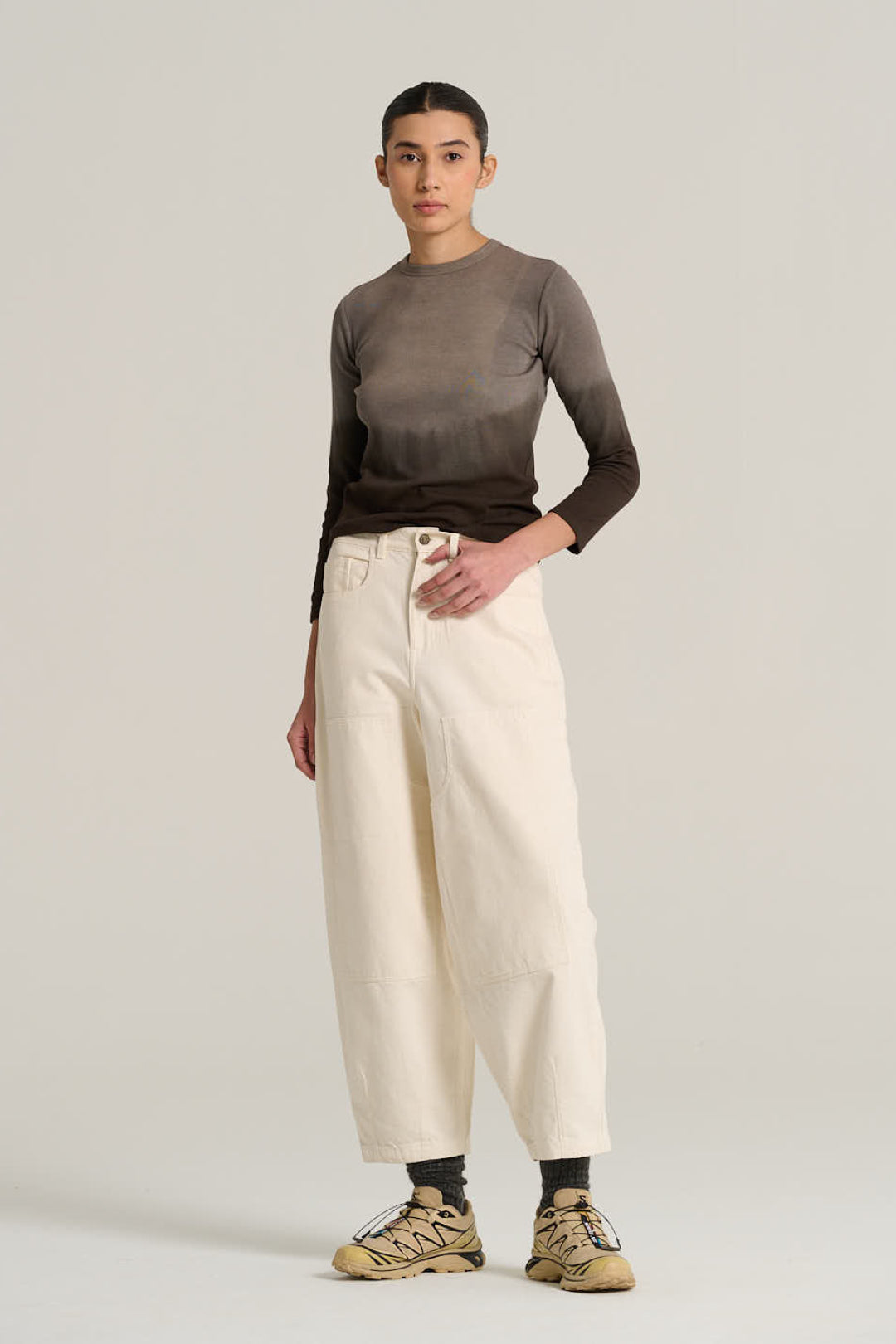 HECTOR long-sleeved chocolate T-shirt