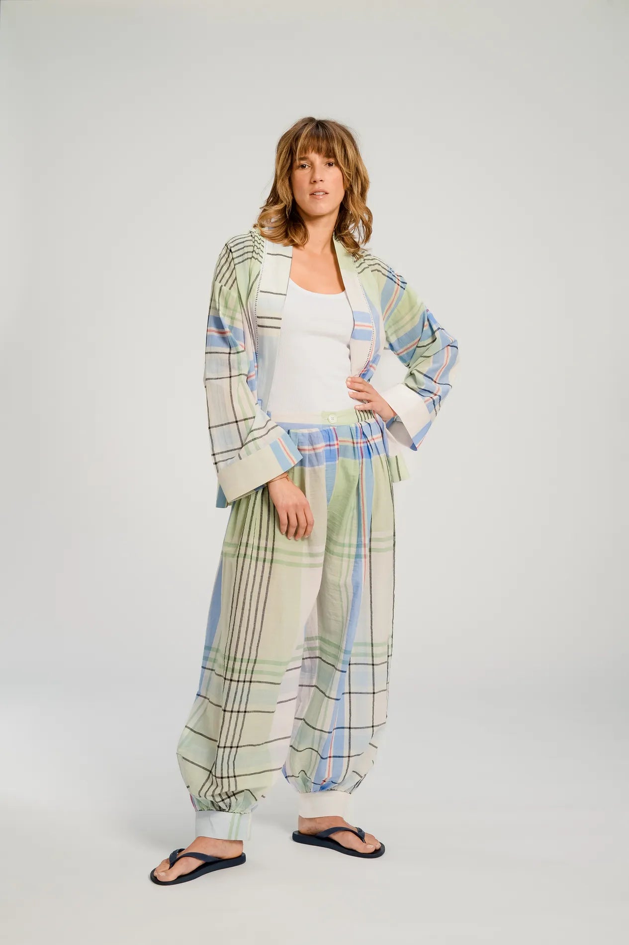 HOKKAIDO V DE VINSTER BLEU VERT PANTALON 