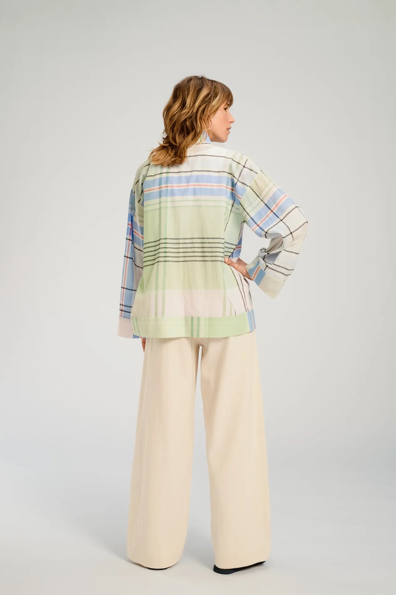 V DE VINSTER KIMONO BLEU  VERT HOKKAIDO