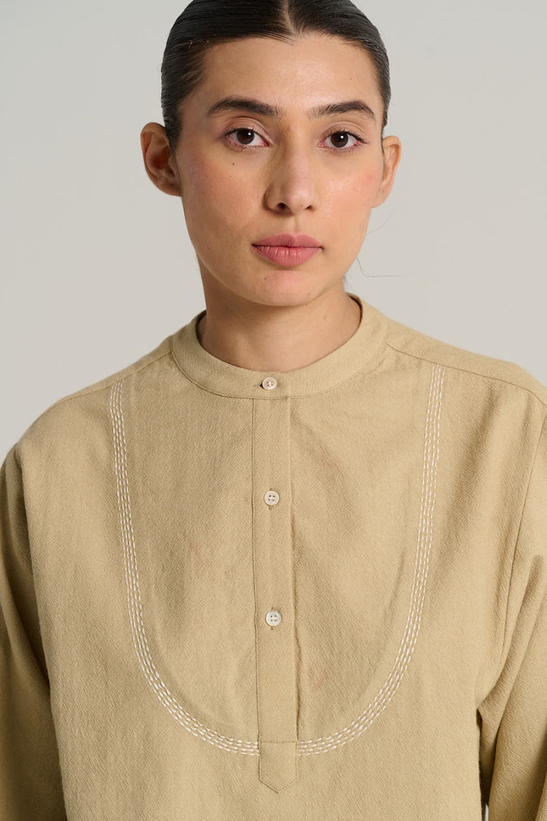 JOSEPH sand wool blouse