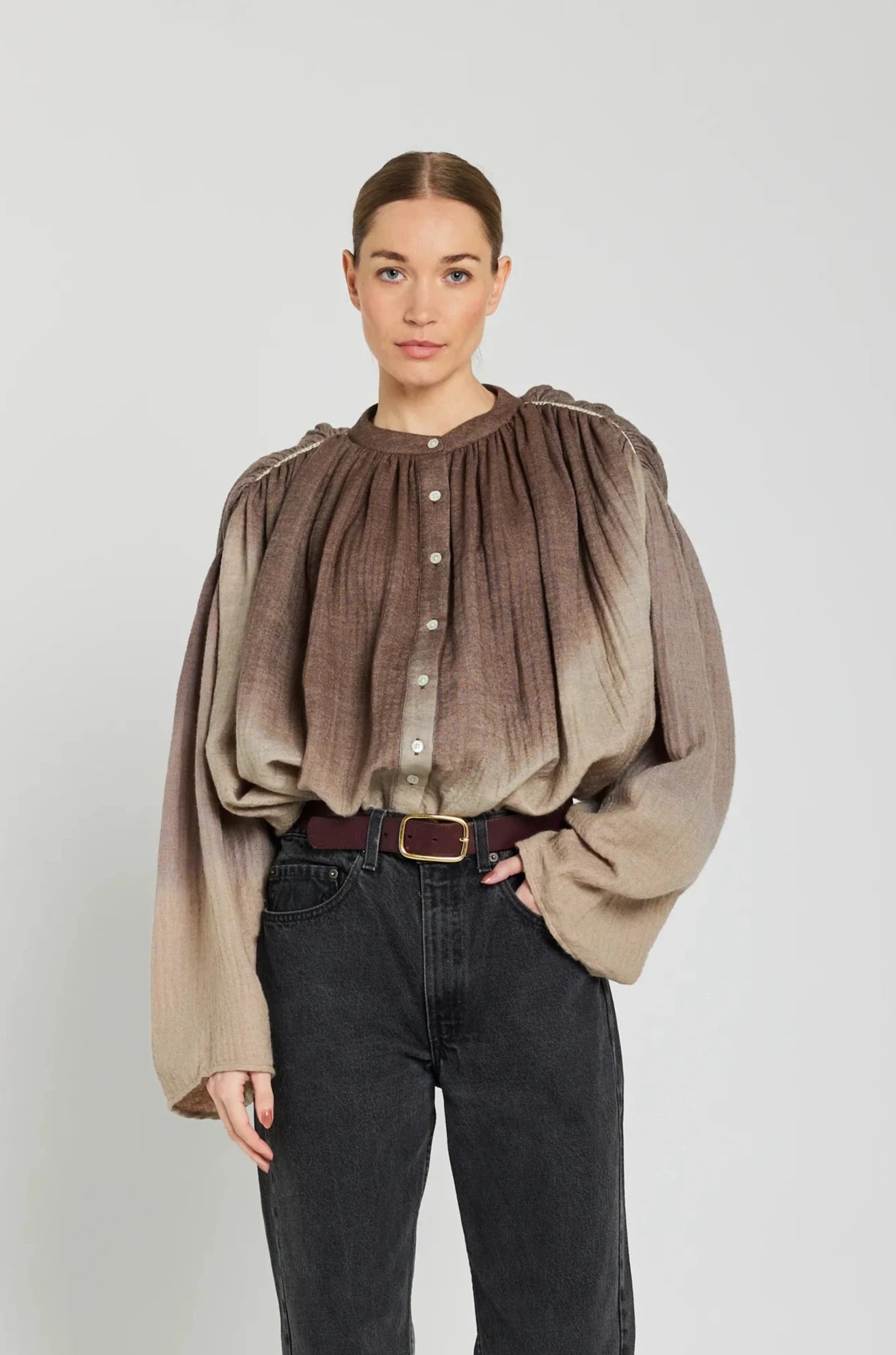 Chemise tie and dye marron MALO