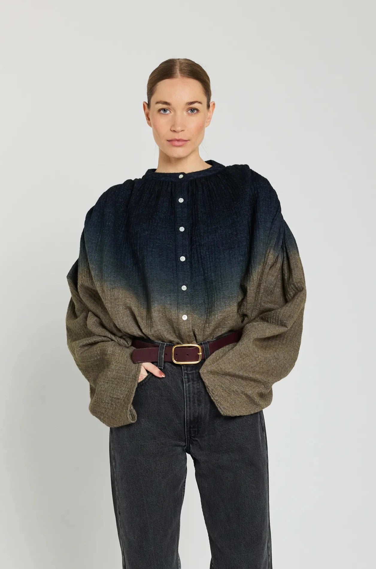 Chemise tie and dye bleue marine MALO