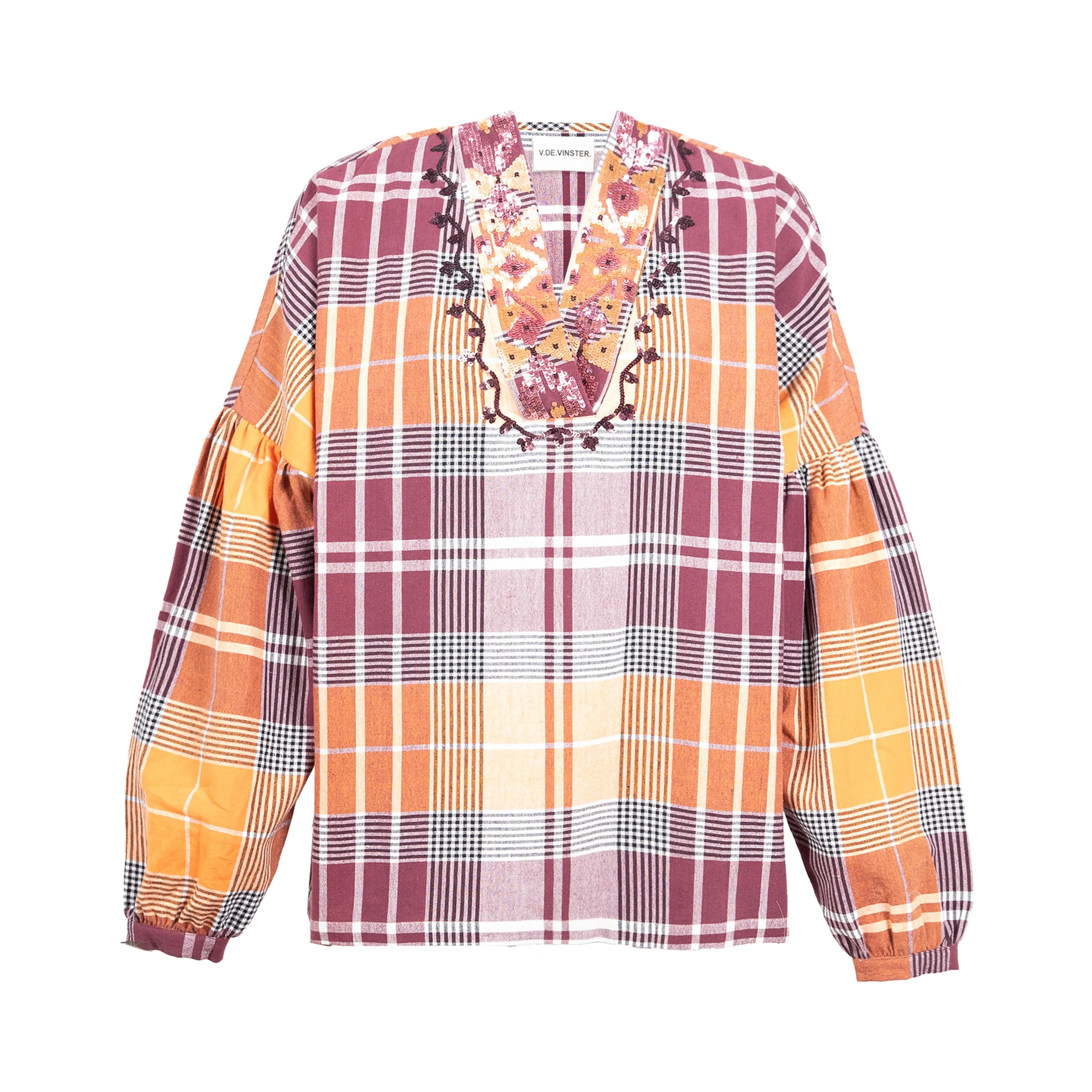 Blouse tartan safran MIA