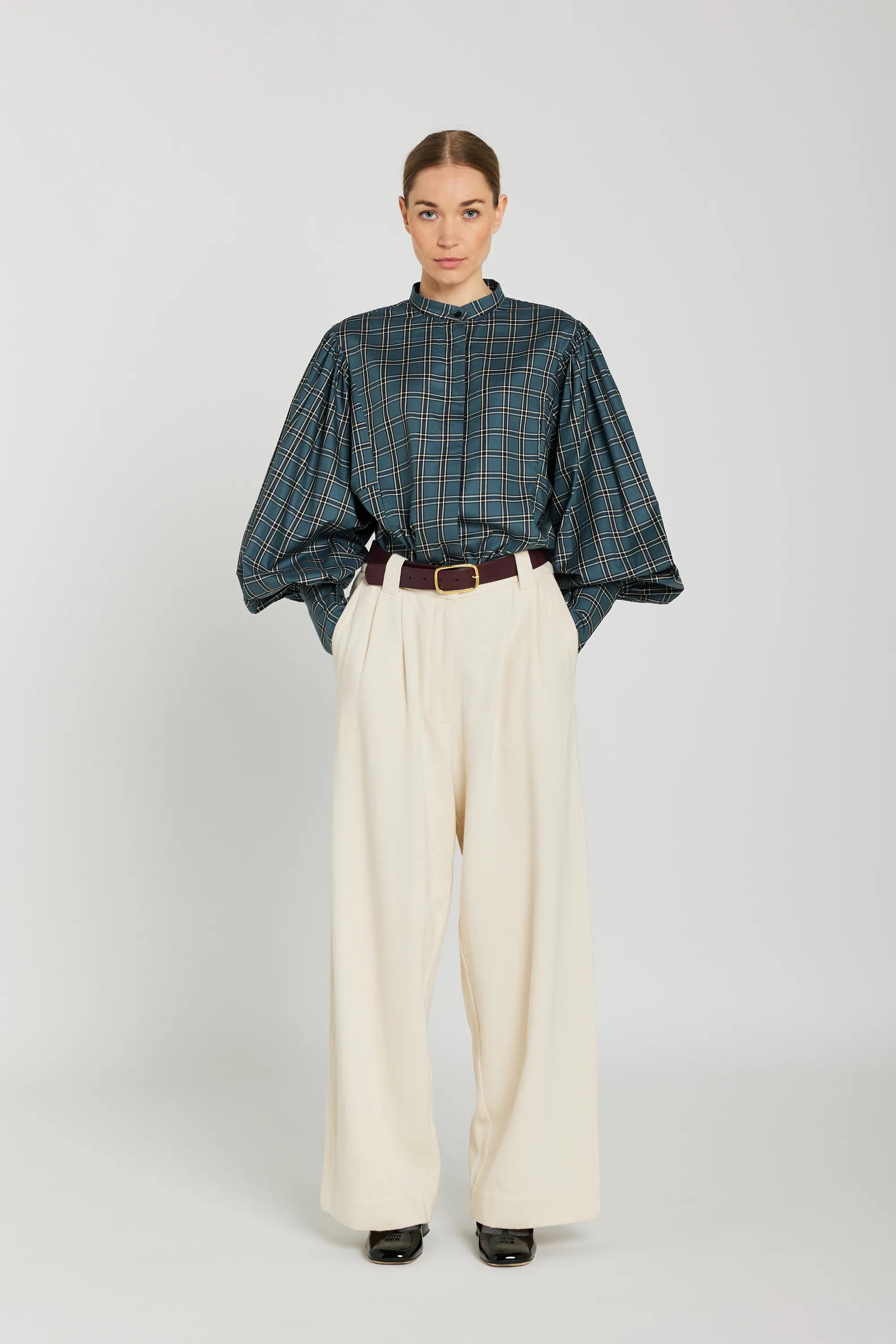 Chemise tartan bleu MINDI