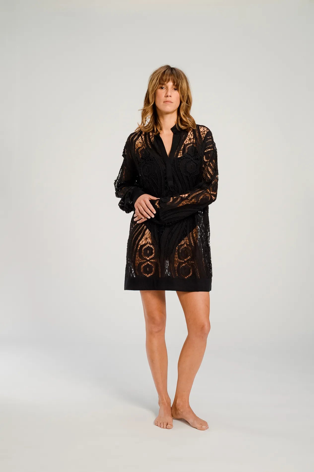 ROBE DENTELLE JEAN NEW YORK BLACK V DE VINSTER