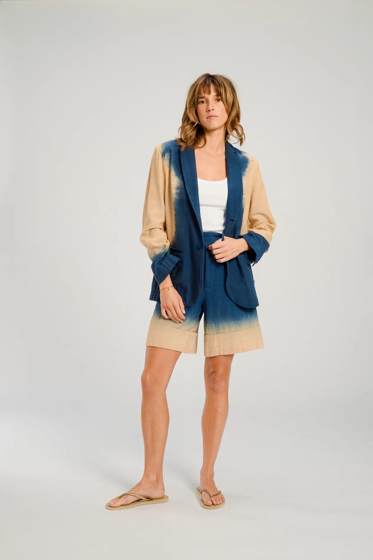 VESTE TIE AND DYE BLUE V DE VINSTER 