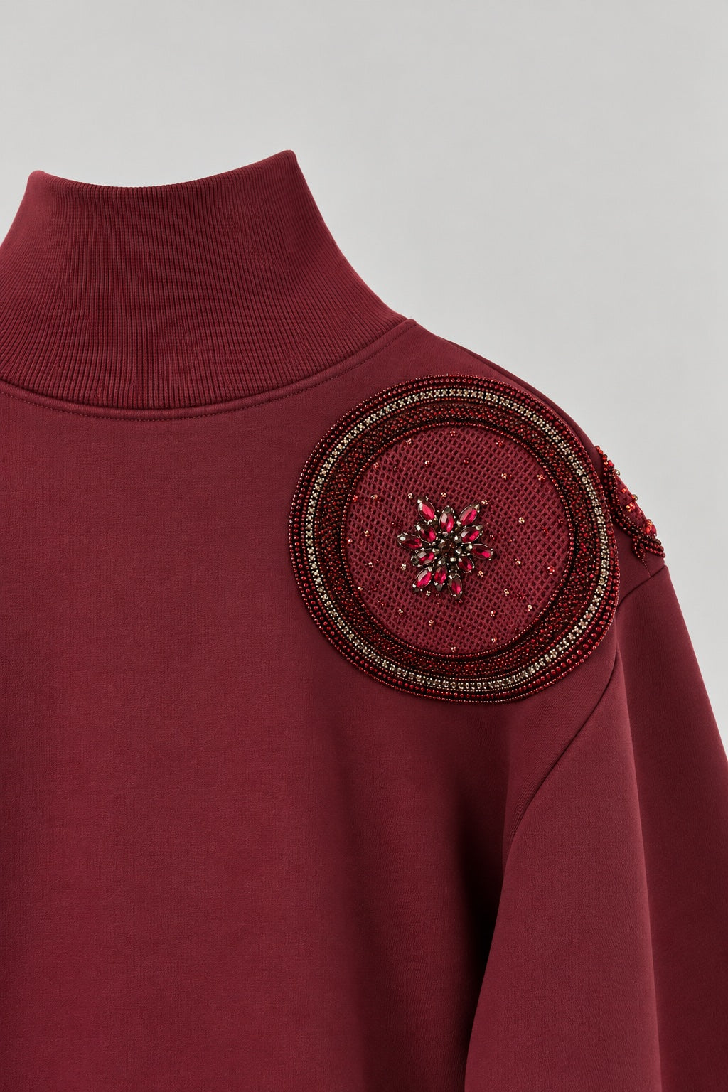 Burgundy turtleneck sweater JACQUES
