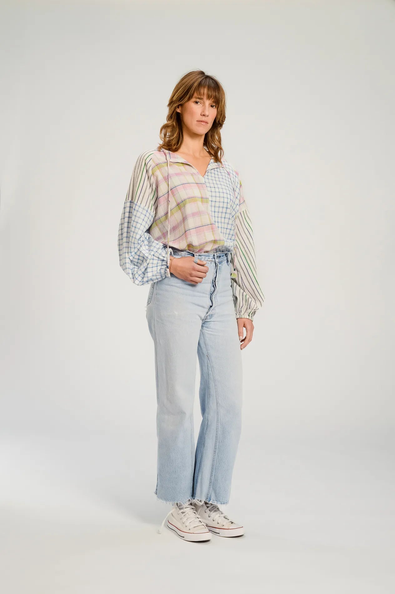 Pink PUSHKAR patchwork blouse