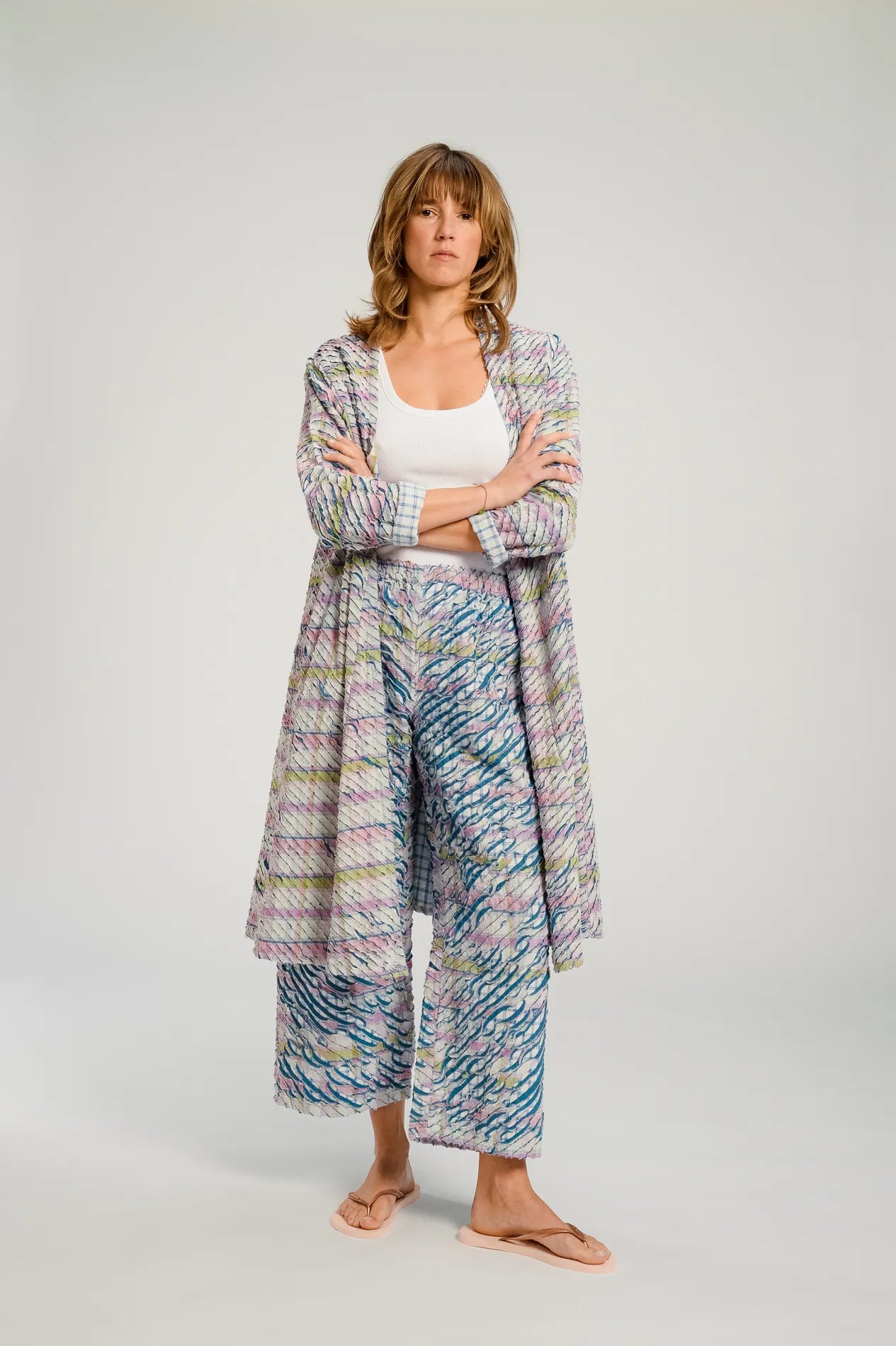 Veste longue rose PUSHKAR