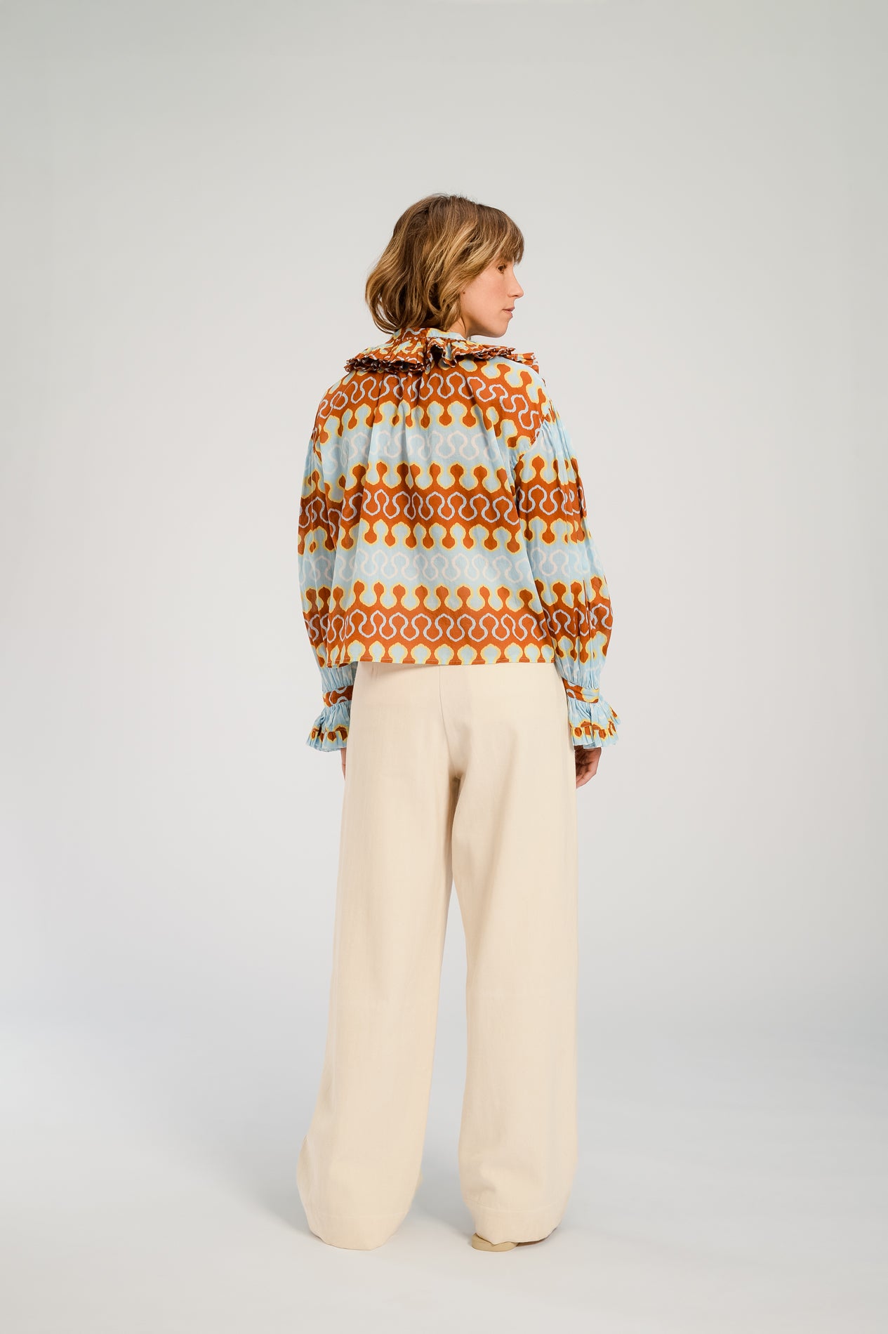 Blouse imprimée seventies RIO