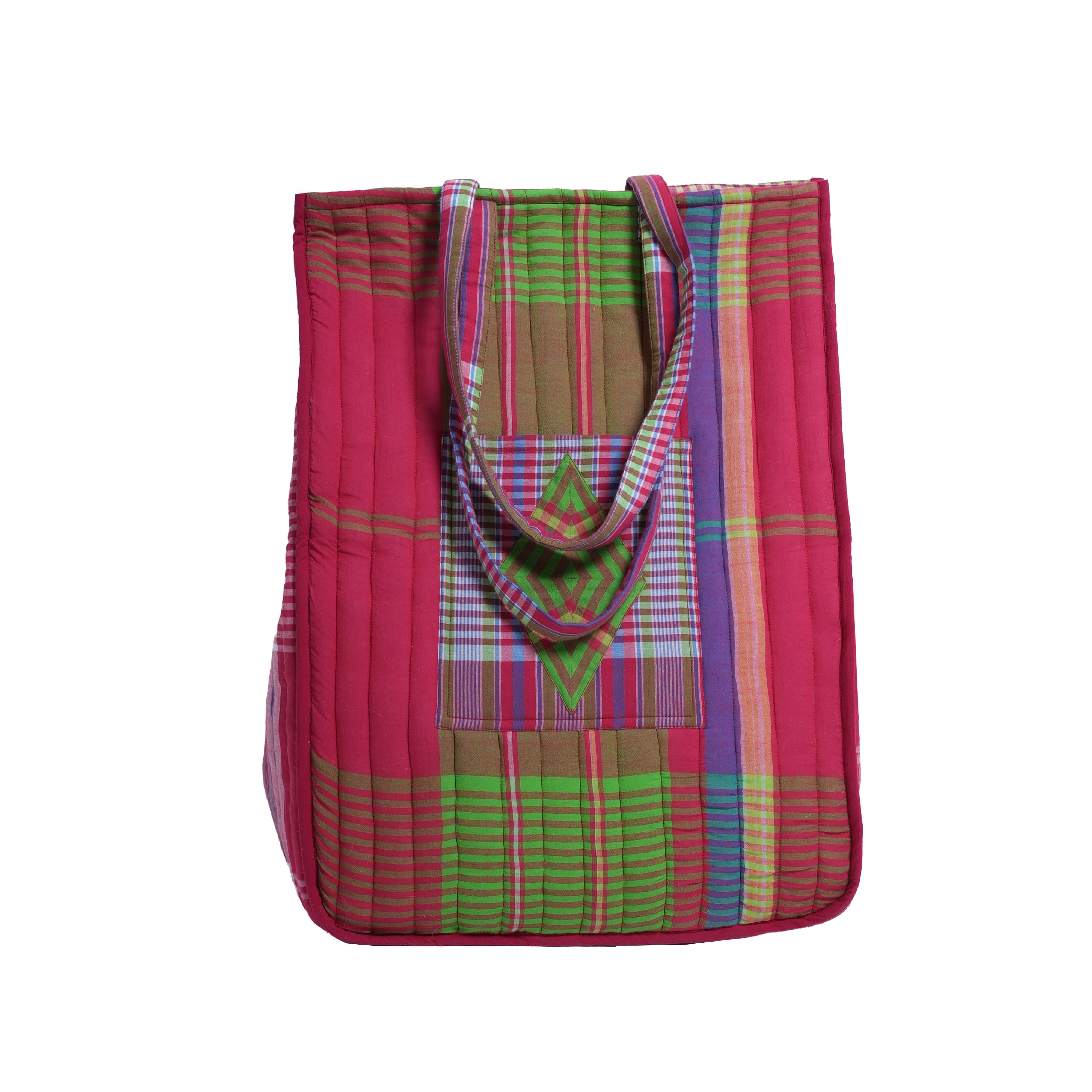 Sac rouge à carreaux RUDRA