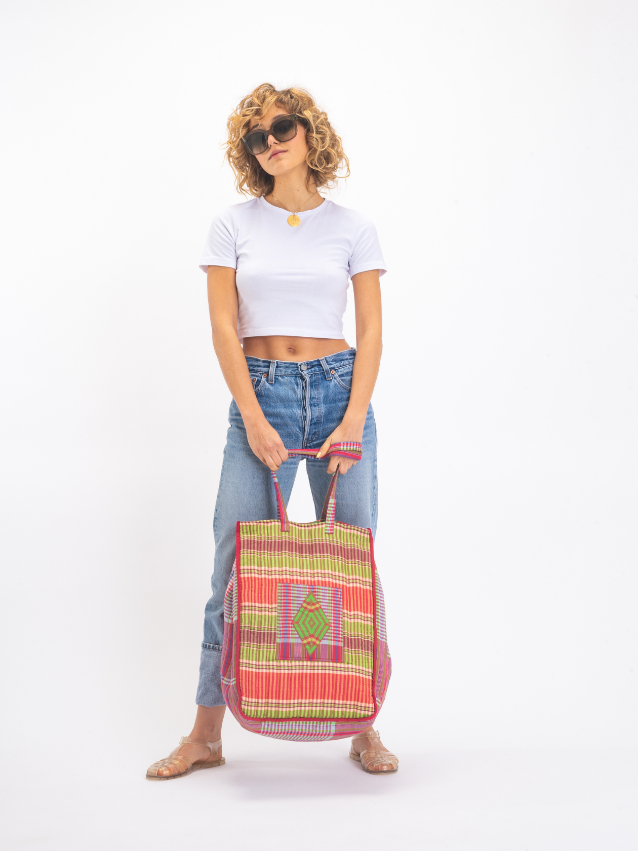 Sac rouge à carreaux RUDRA