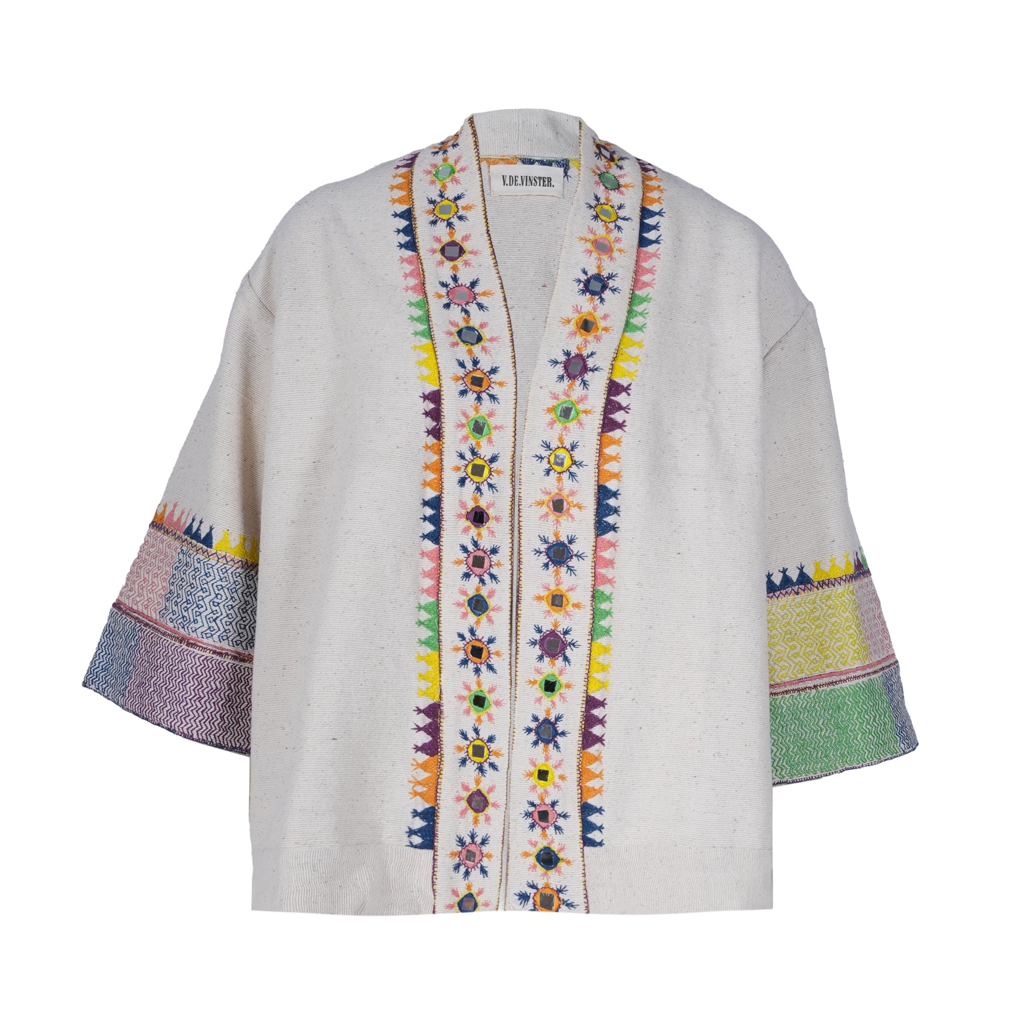 kimono v de vinster brodé