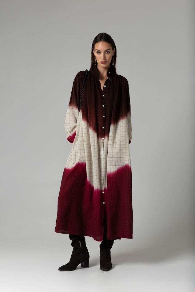 Robe tie and dye bordeaux MARIUS