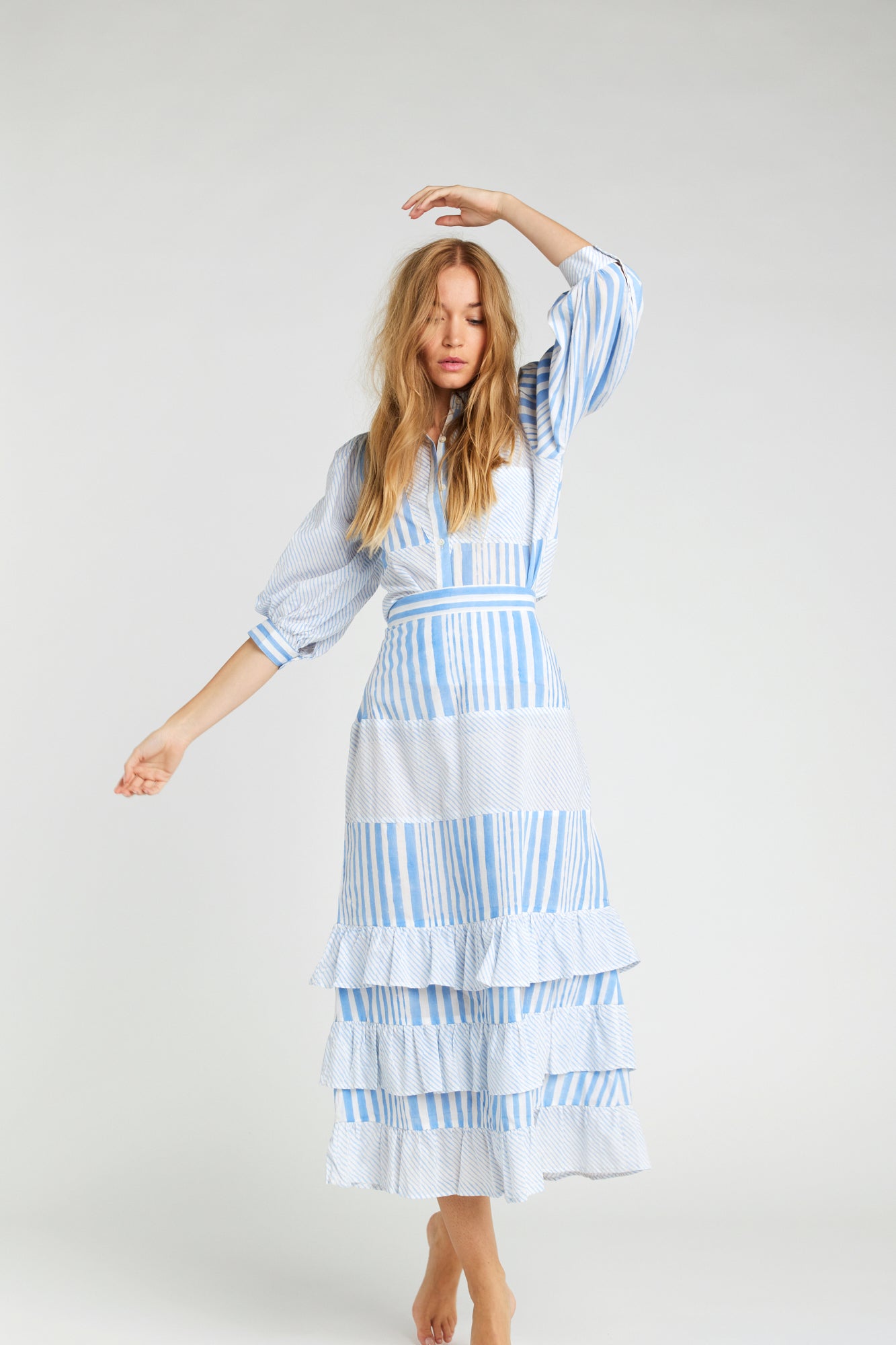 Chemise à rayures bleues Shiva