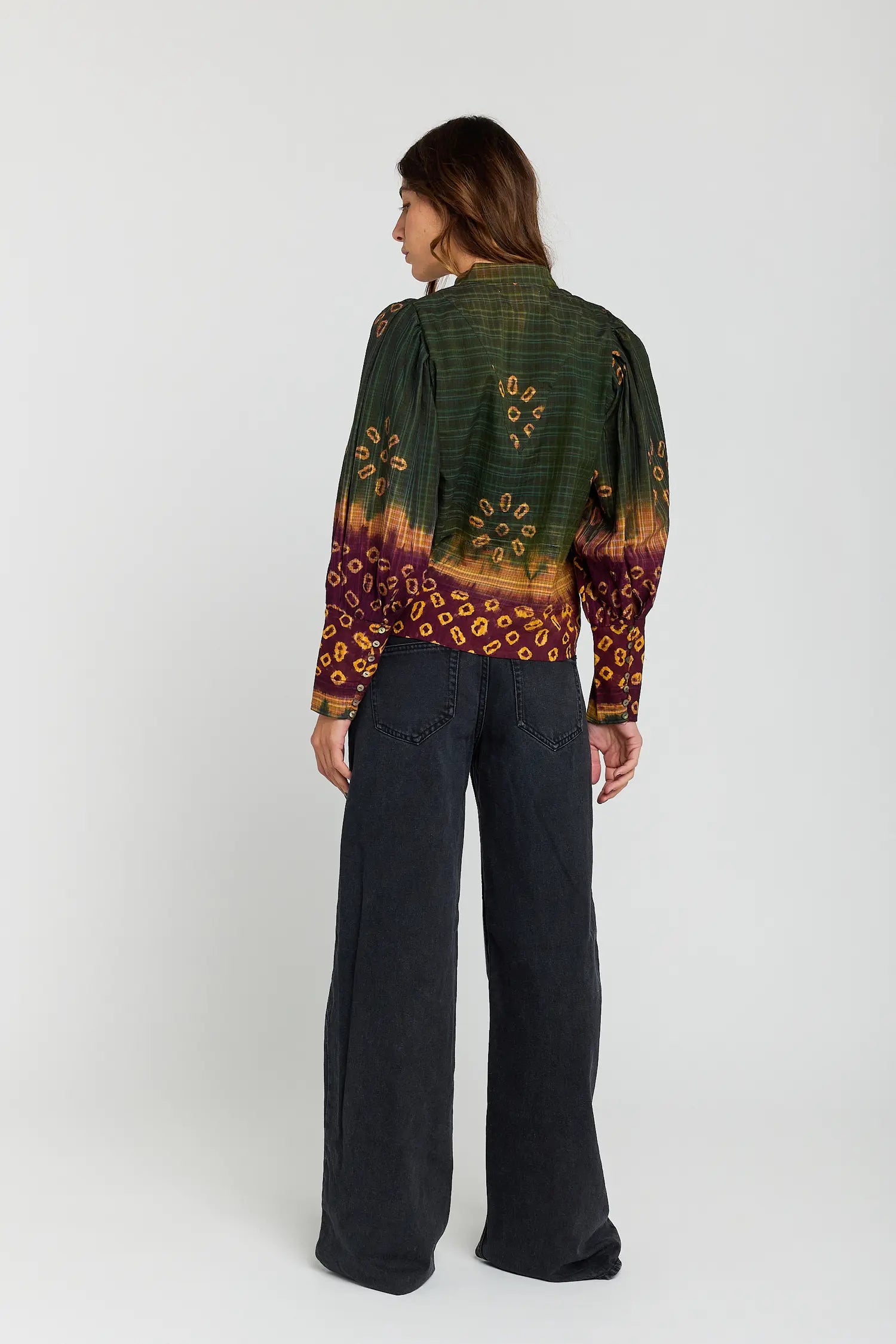 Blouse imprimée verte SEE