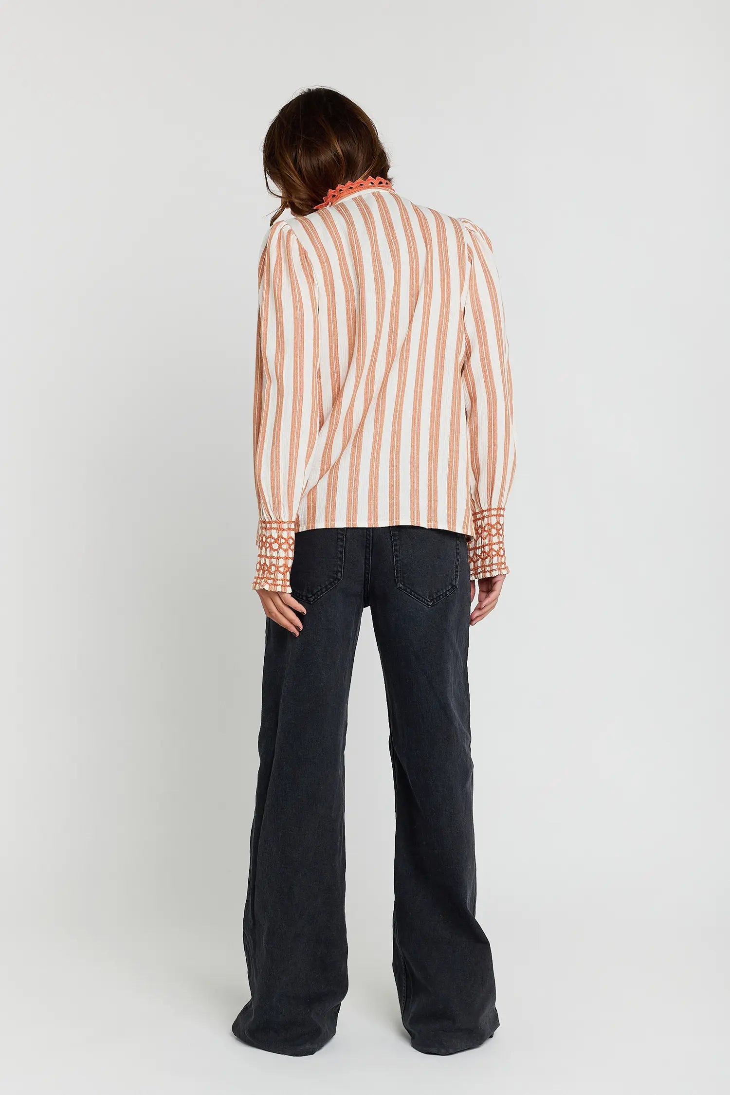 Blouse brodée terracotta CONFIDENT