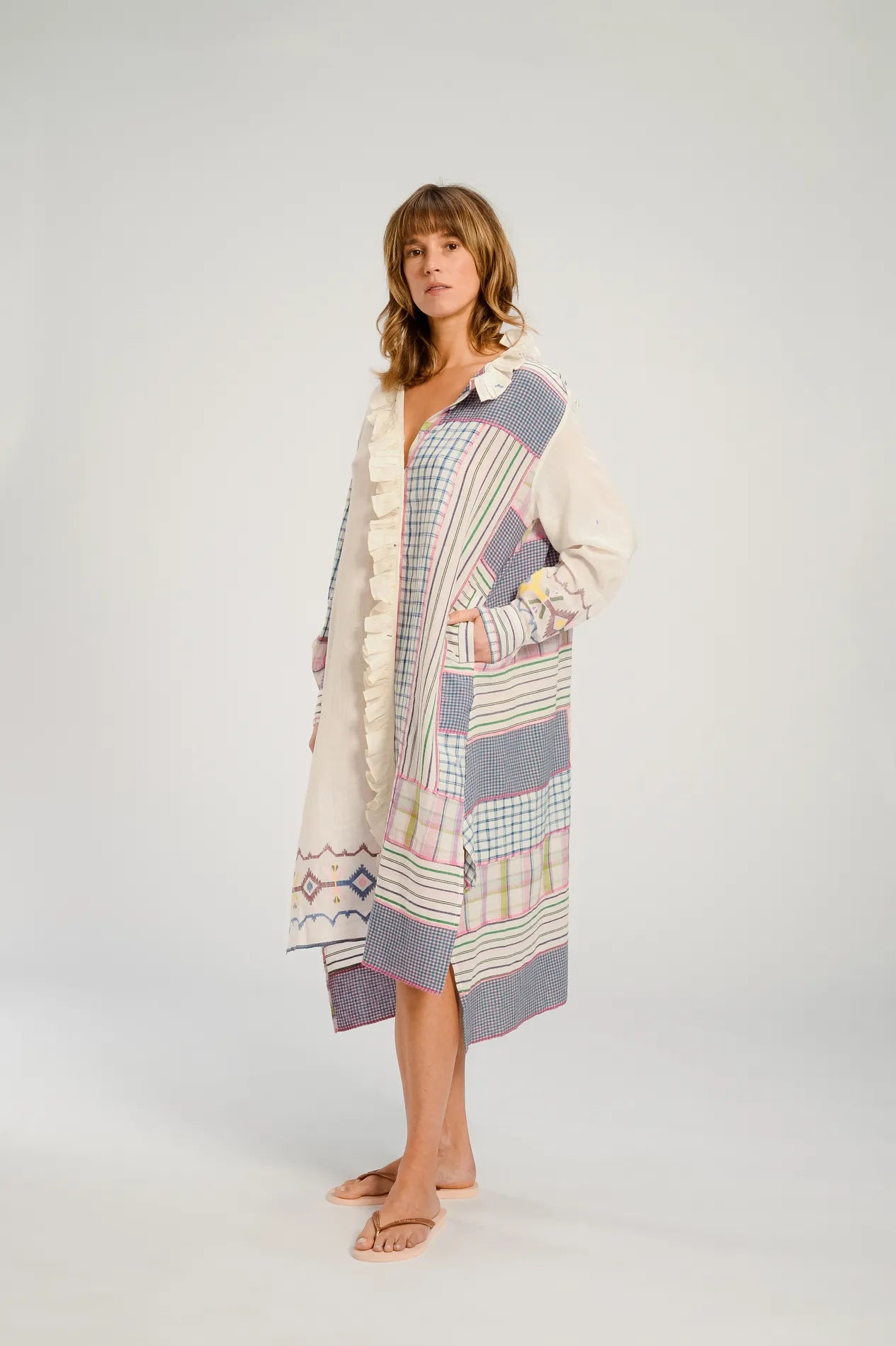 Robe rose patchwork UDAIPUR