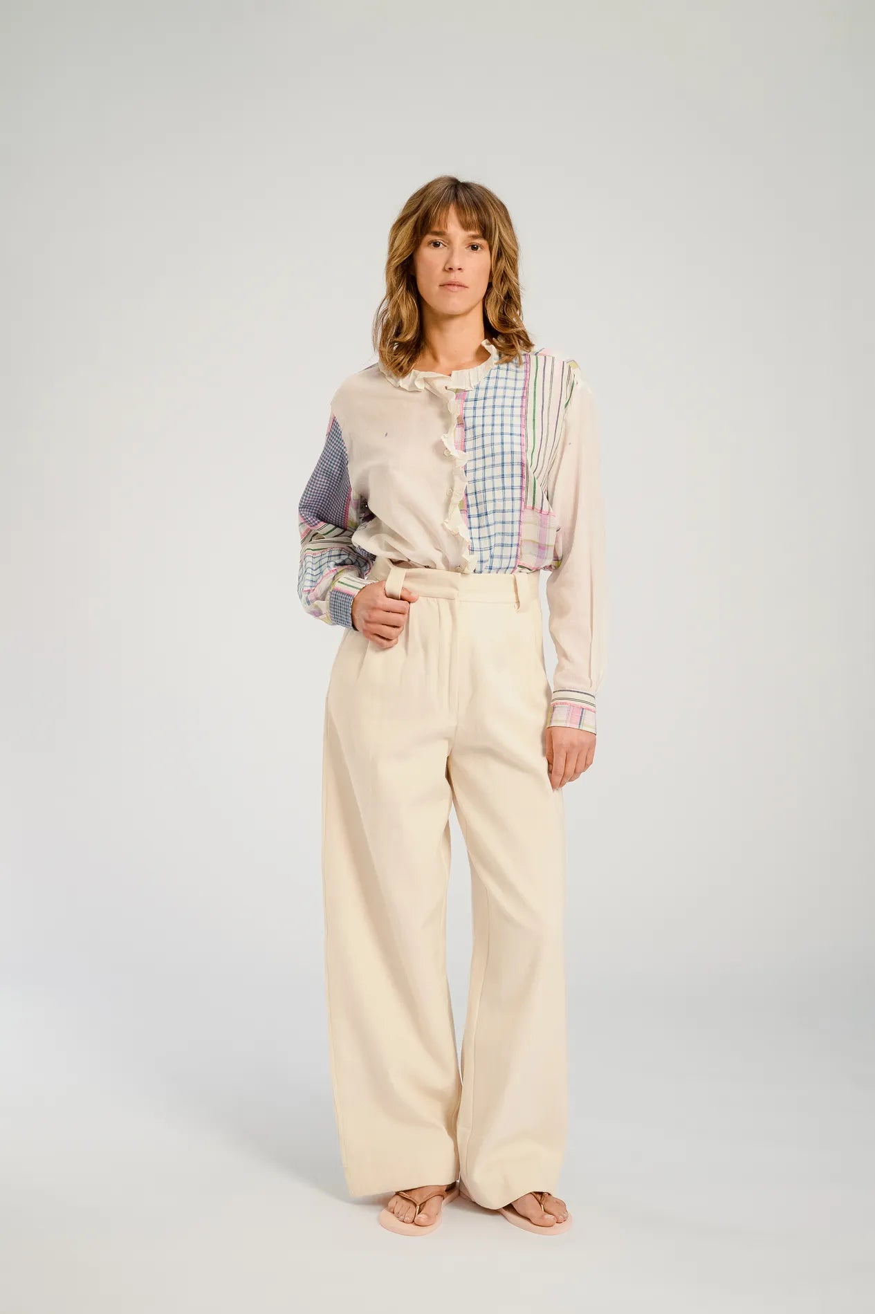 UDAIPUR patchwork pink blouse