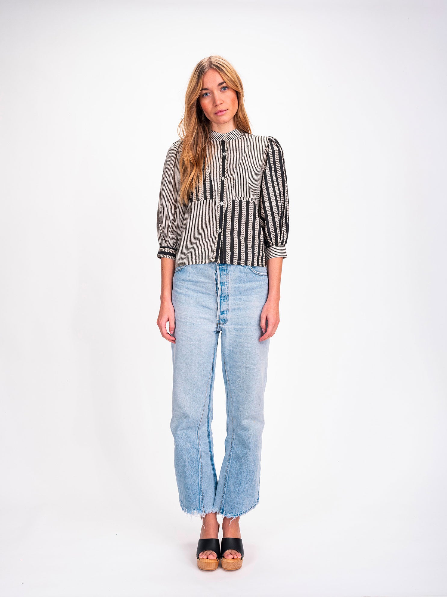 Chemise à rayures noires Shiva