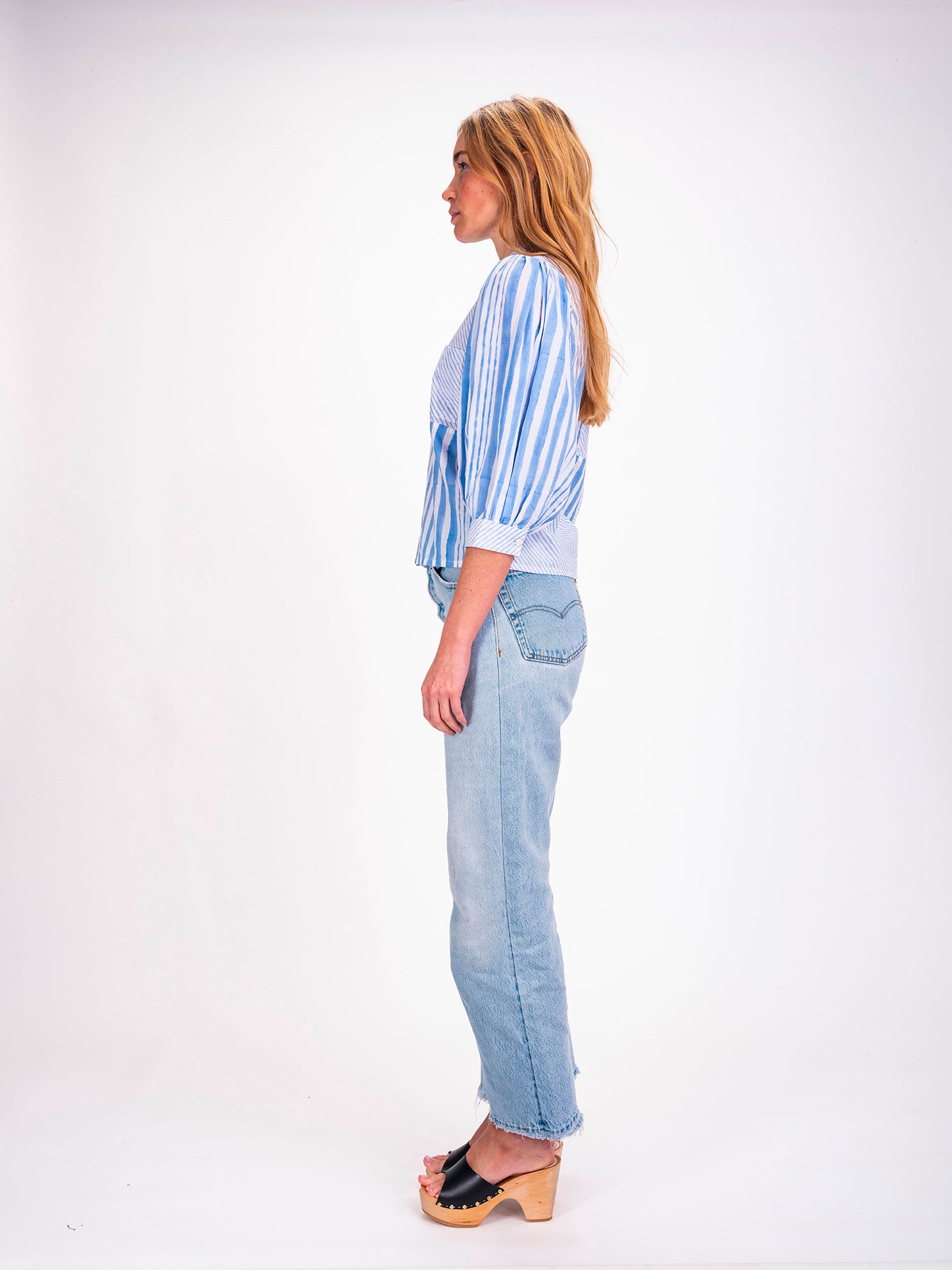 Chemise à rayures bleues Shiva