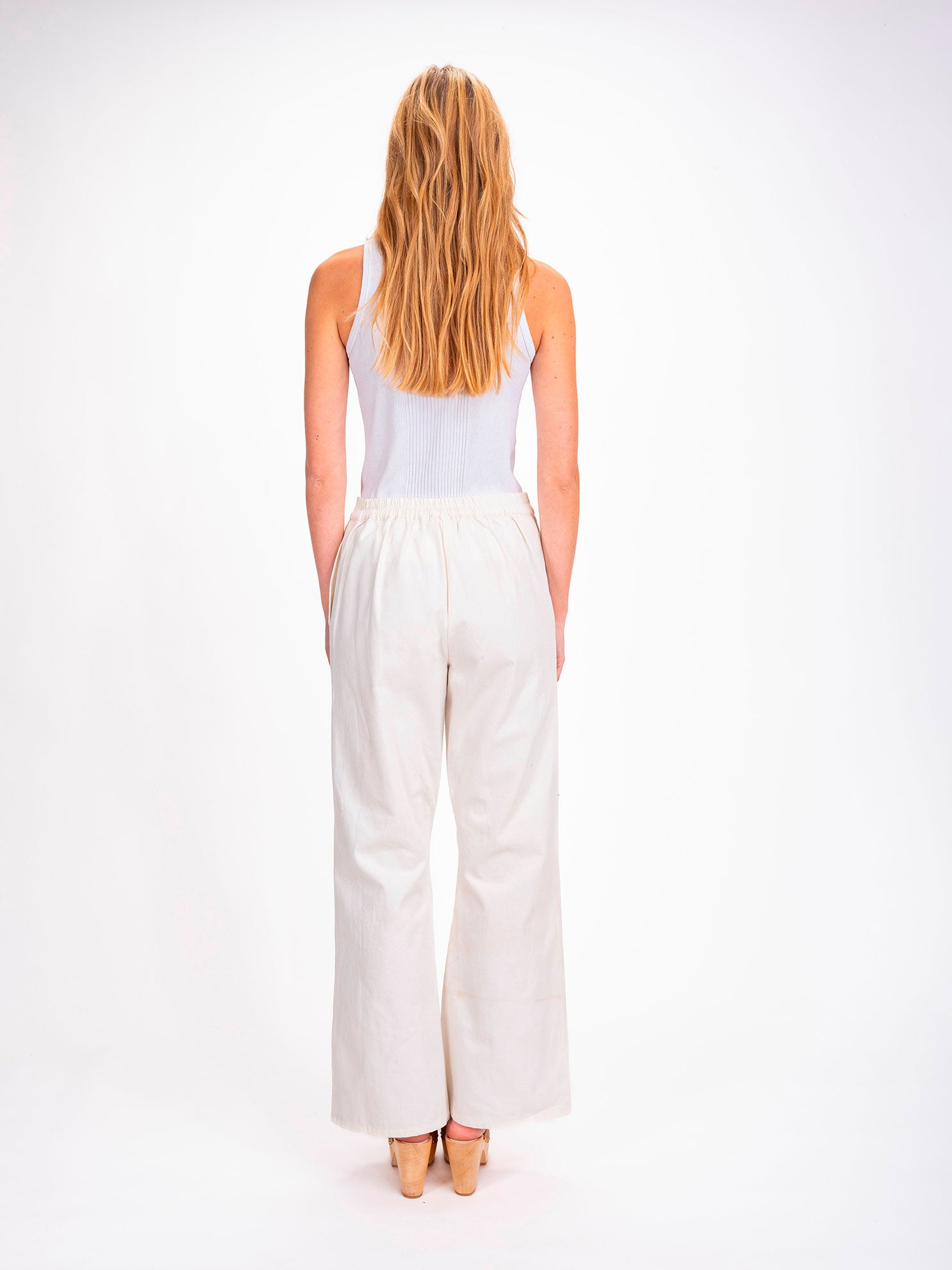 Pantalon blanc brodé Bombay