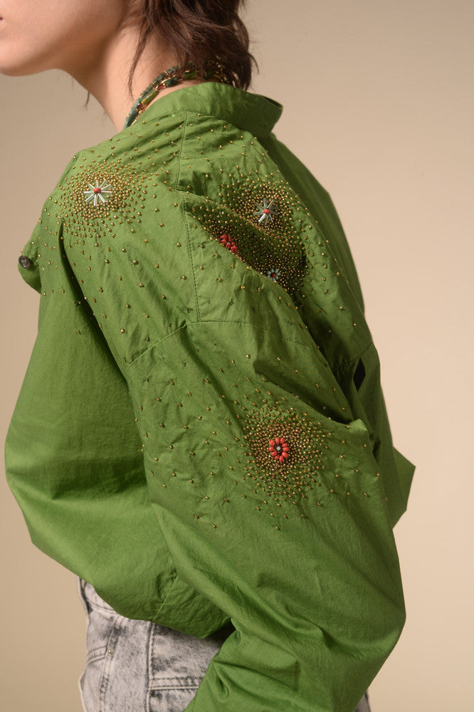 Chemise verte étoilée Star
