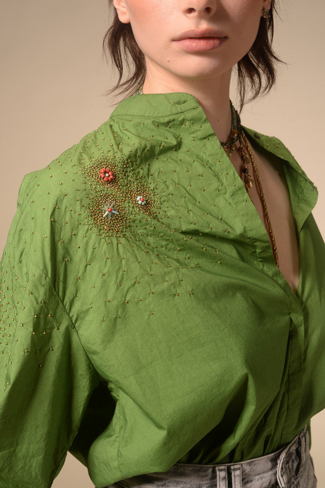 Chemise verte étoilée Star