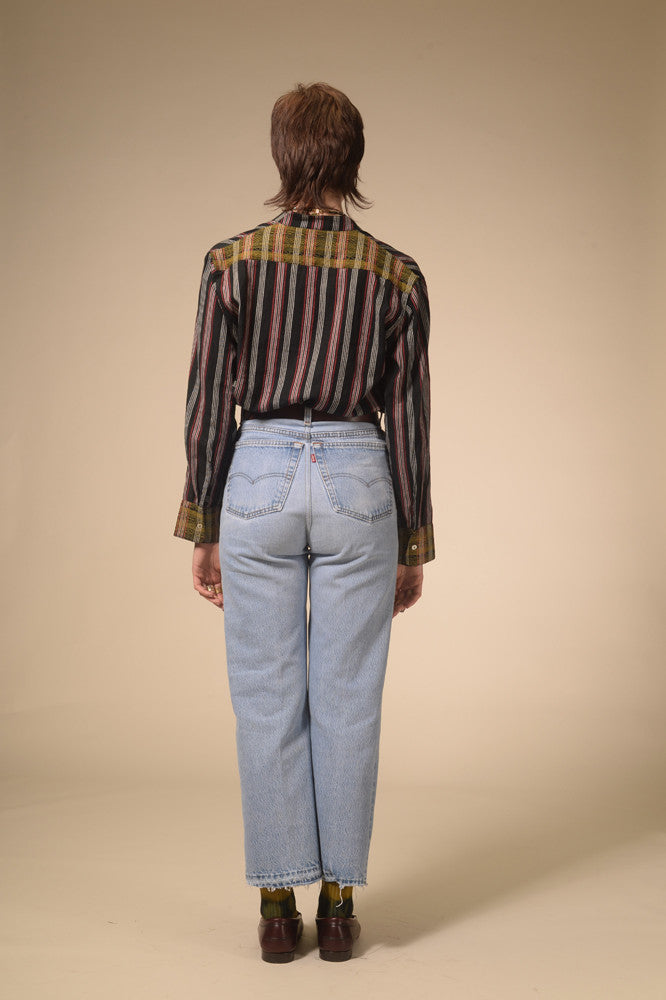 Chemise rayée noire Jil