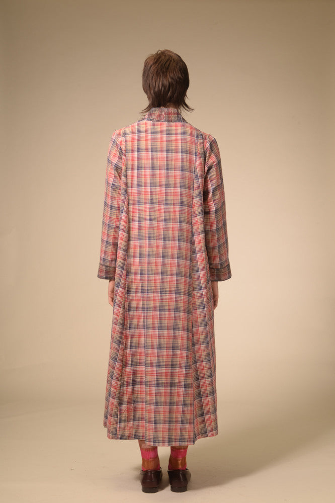 Robe longue tartan rouge Jil