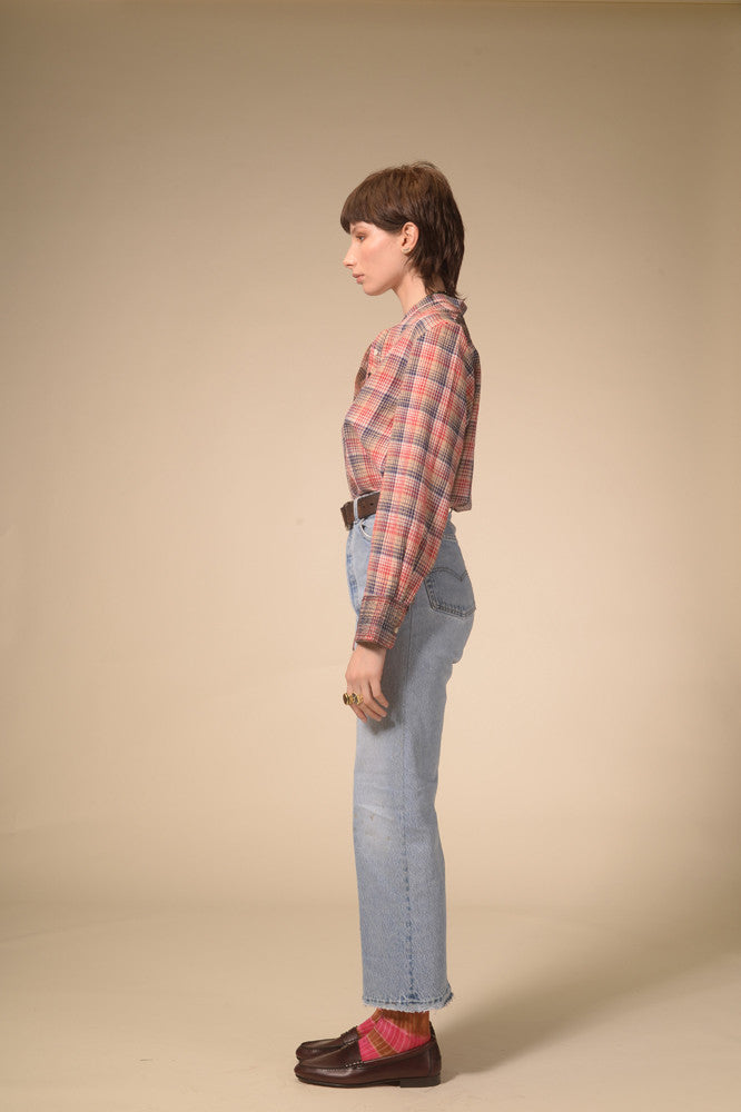 Chemise tartan rouge Jil