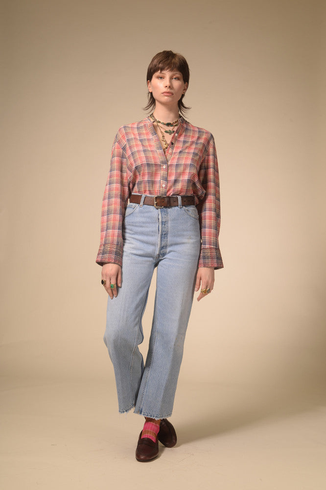 Chemise tartan rouge Jil