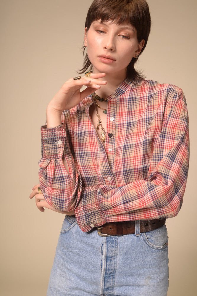 Chemise tartan rouge Jil