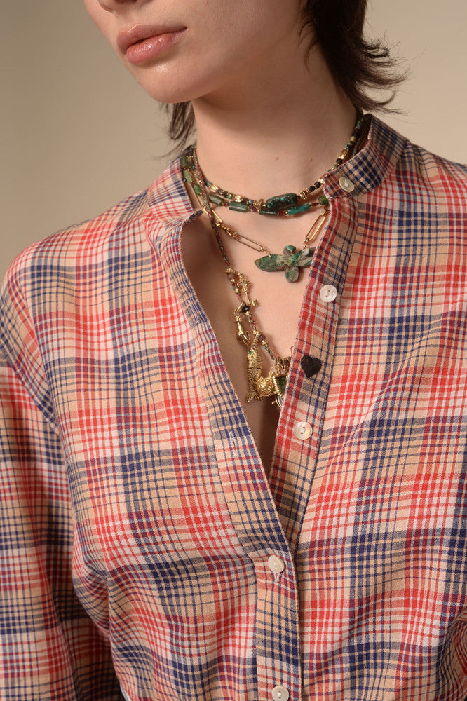 Chemise tartan rouge Jil