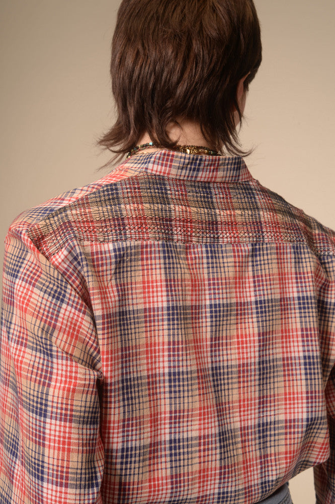 Chemise tartan rouge Jil