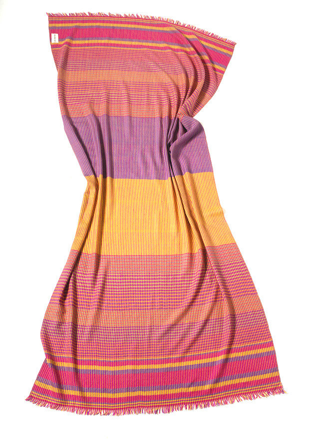 Flash pink cashmere stole
