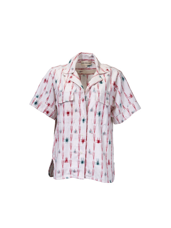 Chemise à manches courtes imprimée croix Ganesh