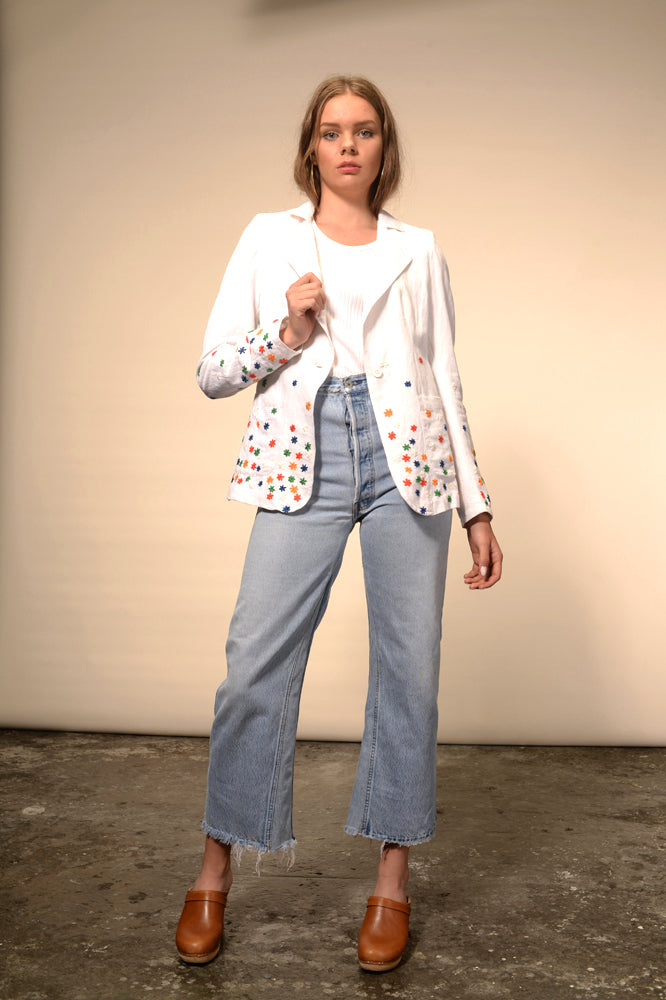 Veste tailleur brodée étoile Mata