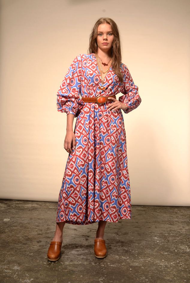 Robe imprimée ikat Rakhe