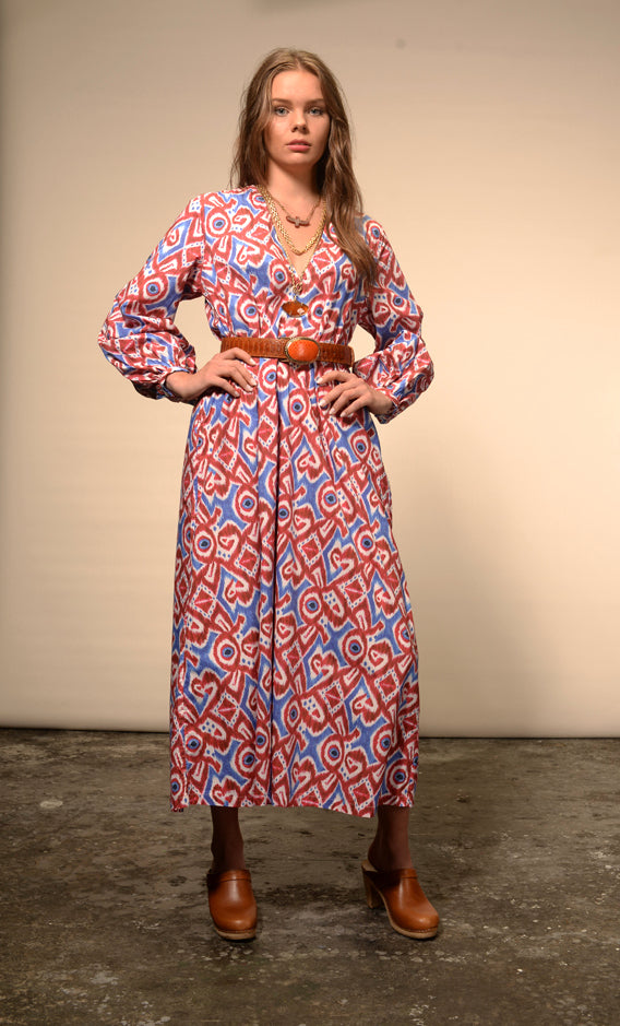 Robe imprimée ikat Rakhe