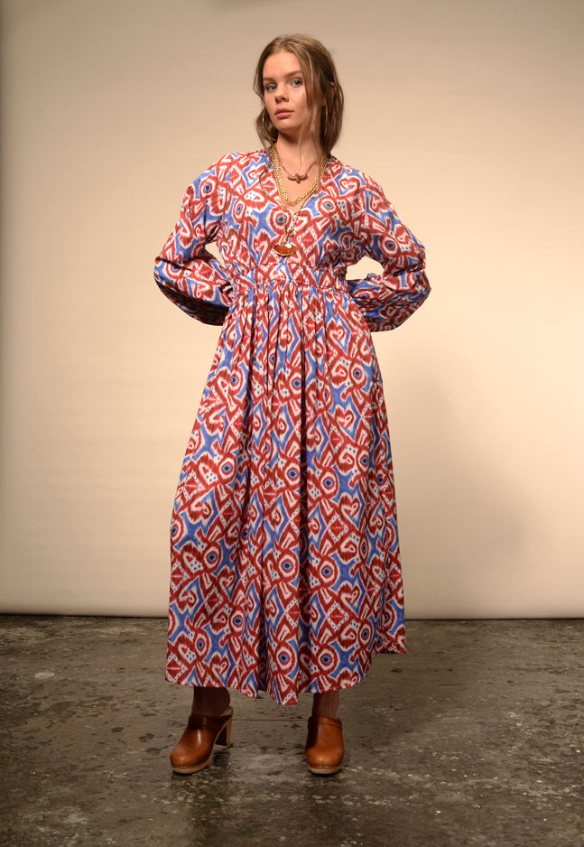 Robe imprimée ikat Rakhe