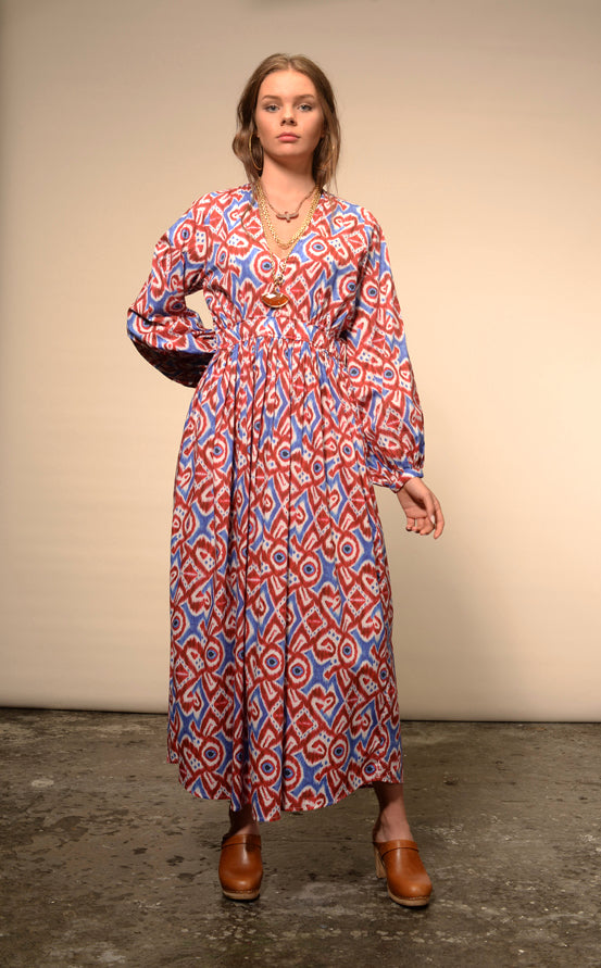 Robe imprimée ikat Rakhe