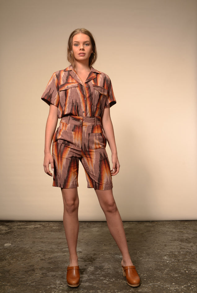 Chemise imprimée flamme Smirti