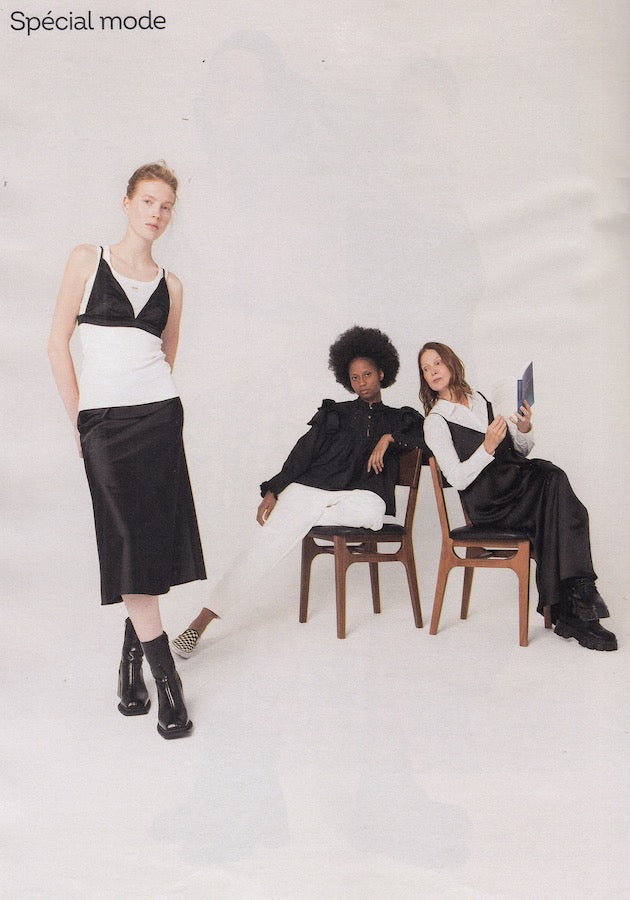 Blouse à volants noirs bohème Chloé