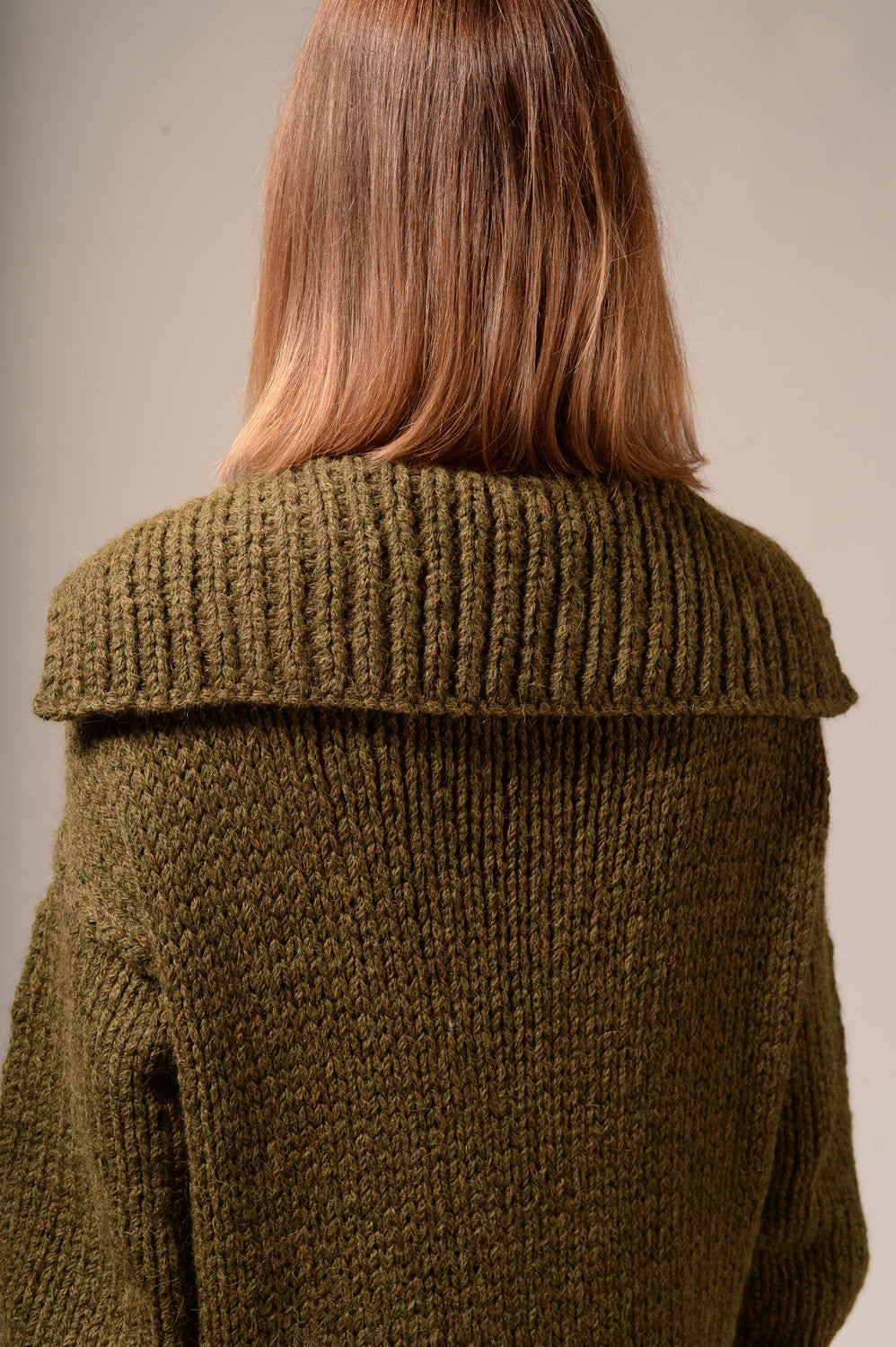 Manteau laine kaki Mars