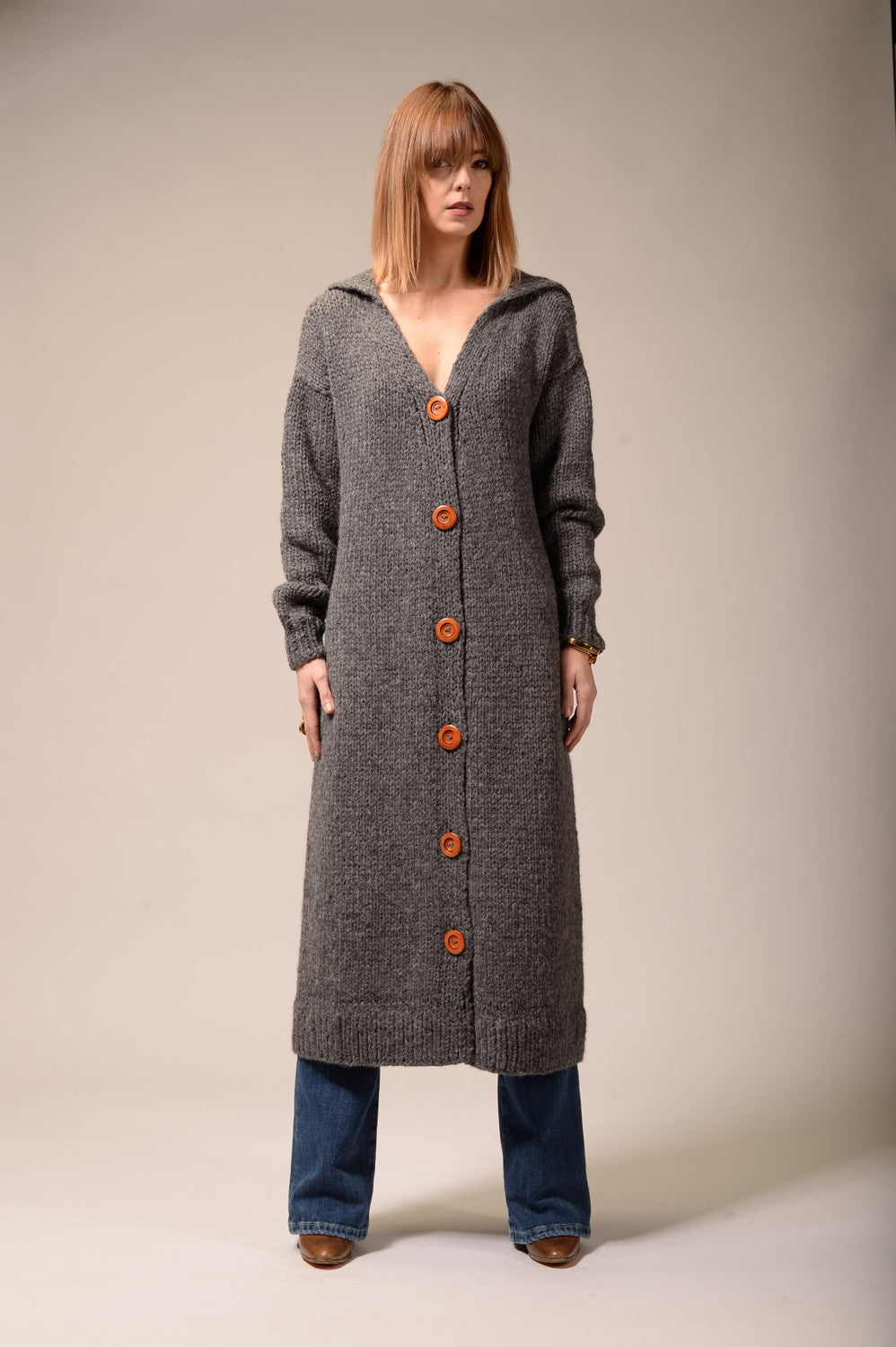 Manteau laine gris Mars