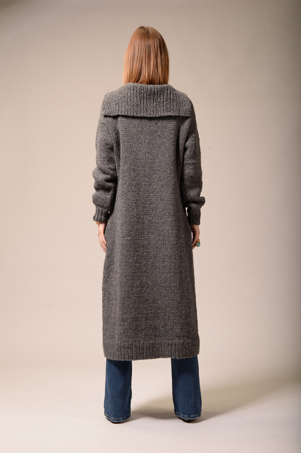 Manteau laine gris Mars